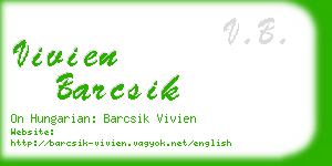 vivien barcsik business card